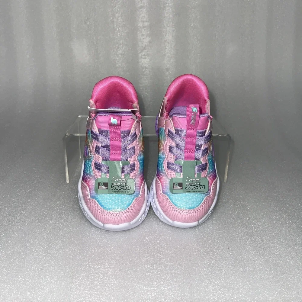 S Sport By Skechers Olive‎ Sneakers Light Up Stretch Laces Toddler Girls Size 5